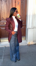 Blazer droit oversize – Bordeaux