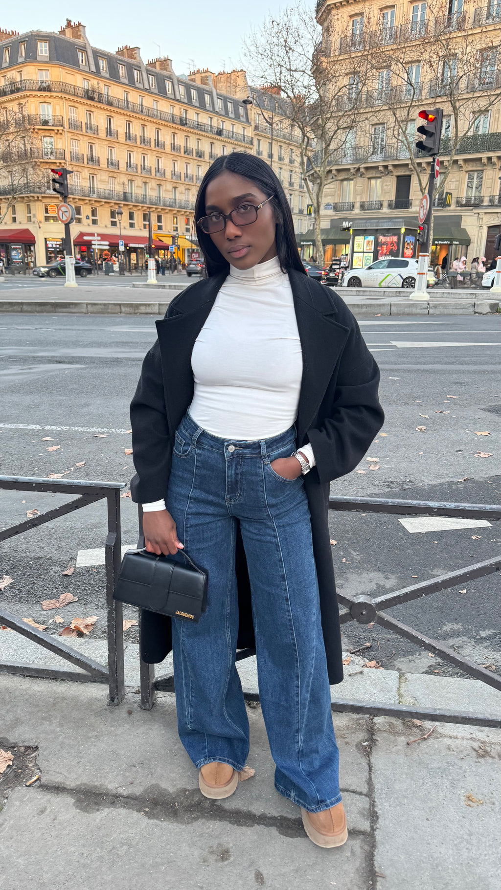 Jean large taille haute – Coupe structurée