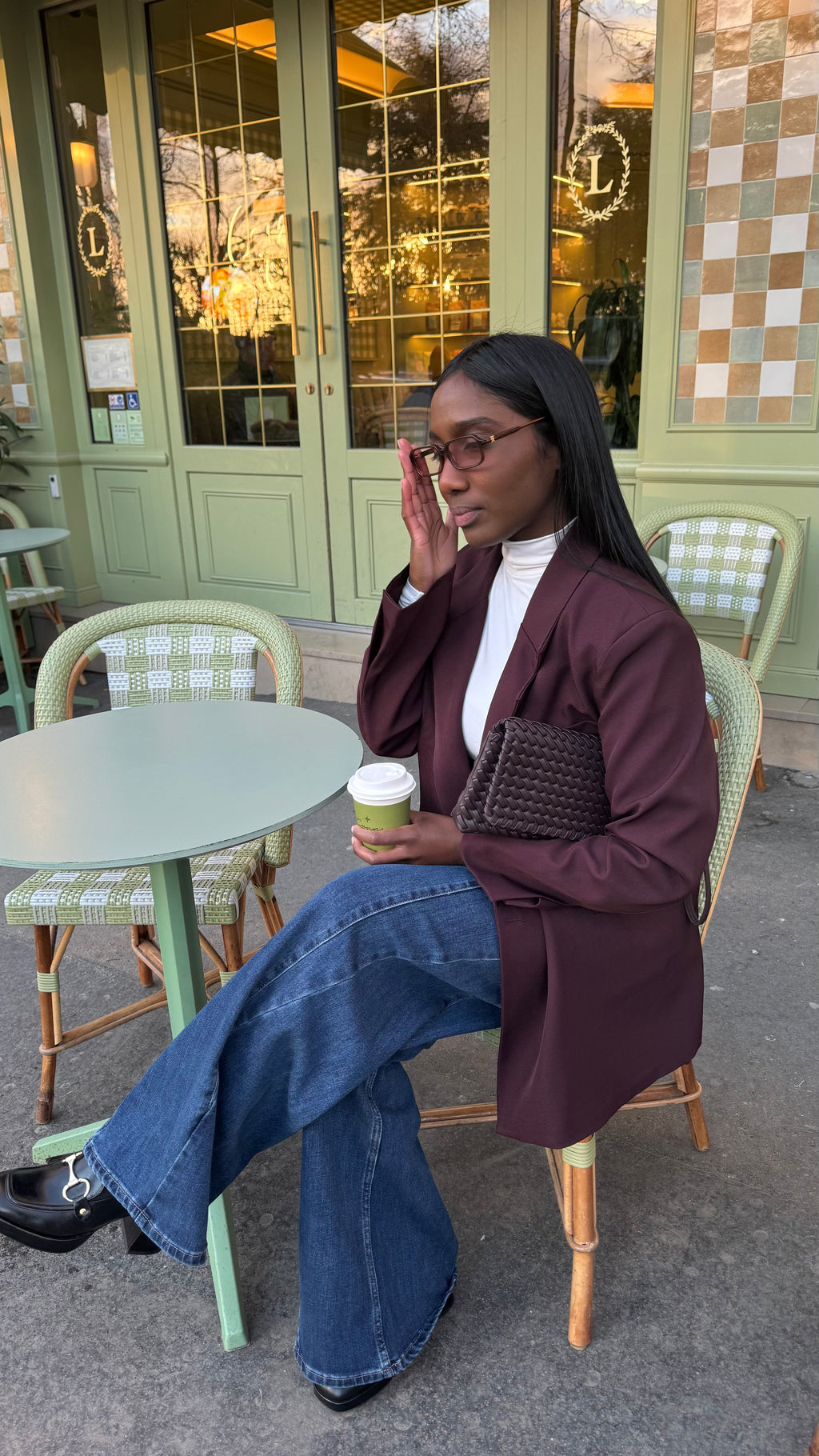 Blazer droit oversize – Bordeaux