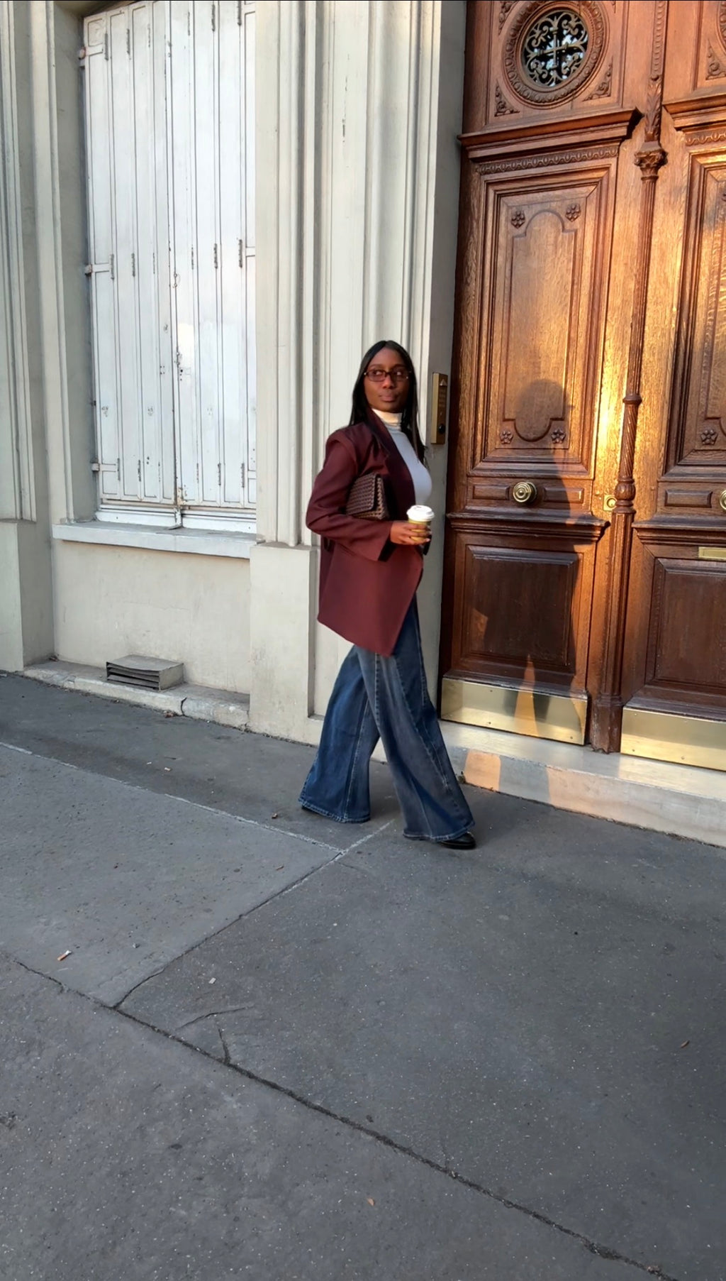 Blazer droit oversize – Bordeaux