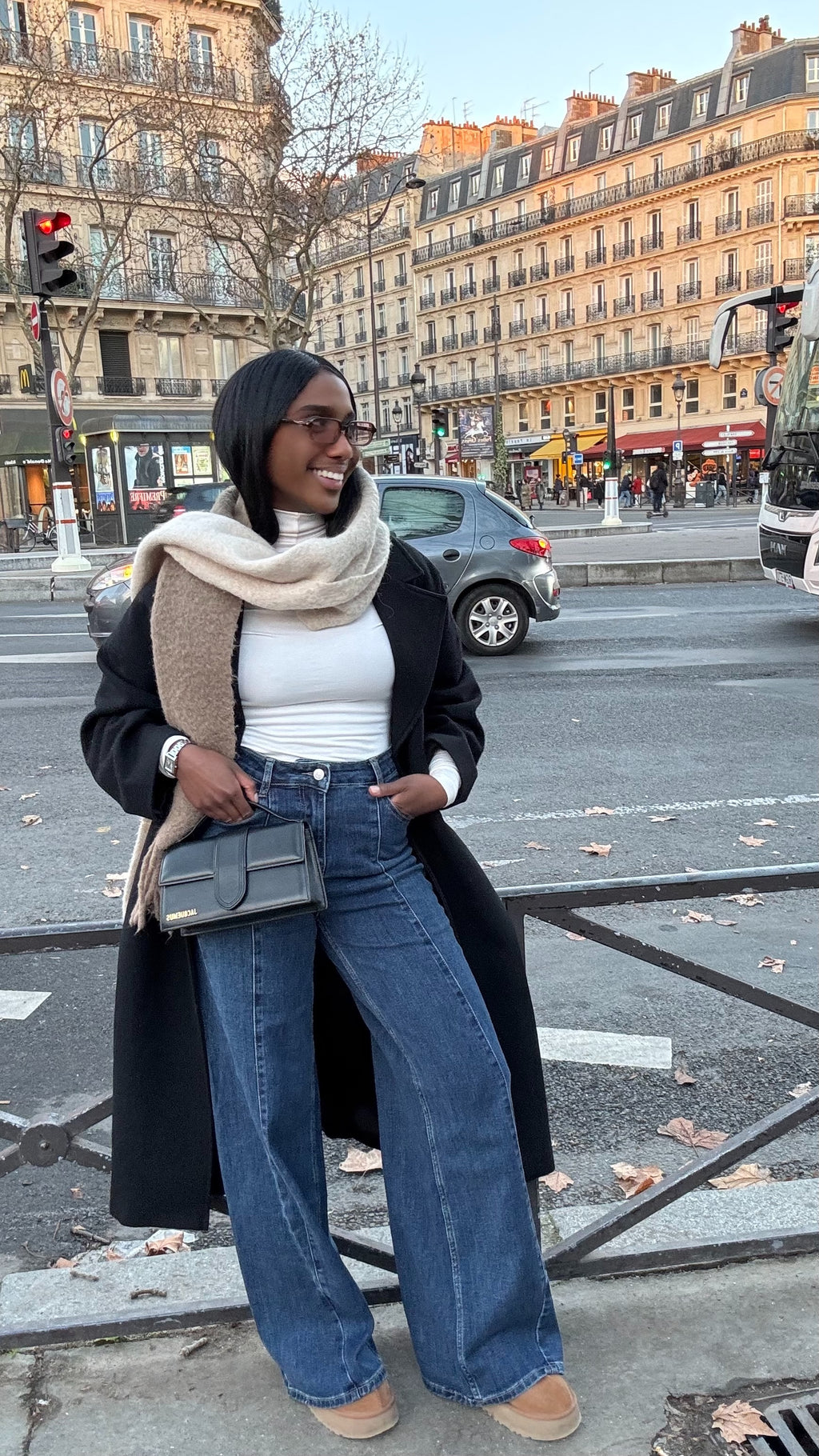 Jean large taille haute – Coupe structurée