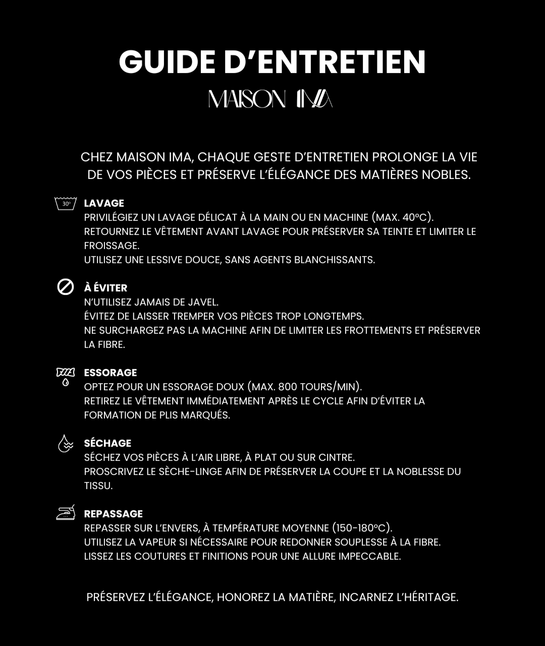 Guide d’entretien Maison IMA
